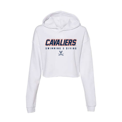 Virginia - NCAA Women's Swimming & Diving : Katie Christopherson - Women's Crop Fleece Hooded Sweatshirt-0