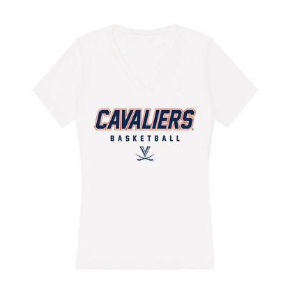 Virginia - NCAA Men's Basketball : Silas Barksdale - Women's V-Neck T-Shirt-0