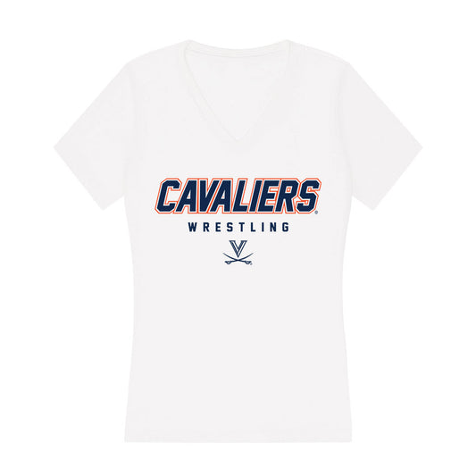Virginia - NCAA Wrestling : Brenan Morgan - Women's V-Neck T-Shirt-0