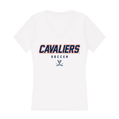 Virginia - NCAA Women's Soccer : Reese Mattern - Women's V-Neck T-Shirt-0