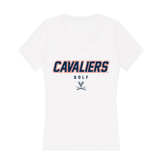 Virginia - NCAA Men's Golf : Michael Lee - Women's V-Neck T-Shirt-0