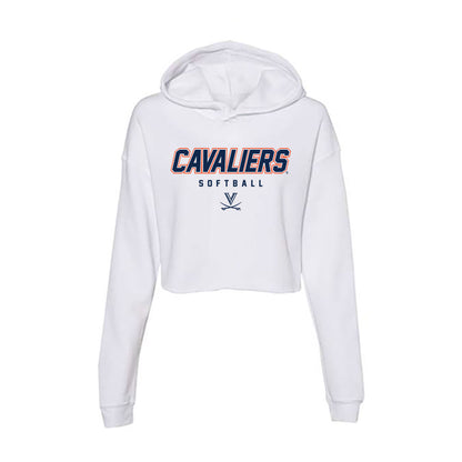 Virginia - NCAA Softball : Kamyria Woody-Giggetts - Women's Crop Fleece Hooded Sweatshirt-0