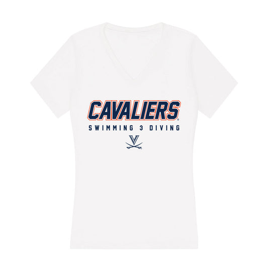 Virginia - NCAA Women's Swimming & Diving : Maggie Schalow - Women's V-Neck T-Shirt-0