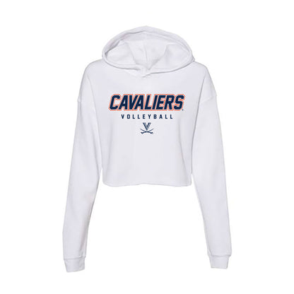 Virginia - NCAA Women's Volleyball : Caroline Lang - Women's Crop Fleece Hoodie-0