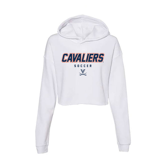 Virginia - NCAA Men's Soccer : Chase Gozdieski - Women's Crop Fleece Hooded Sweatshirt-0