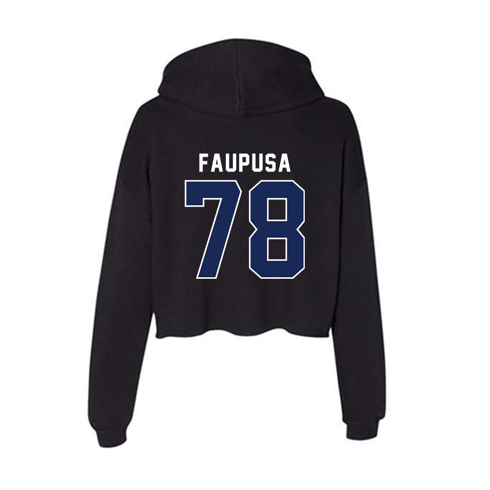 Arizona - NCAA Football : Manoah Faupusa - Women's Crop Fleece Hoodie-1