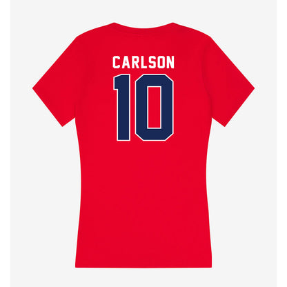 Arizona - NCAA Women's Volleyball : Britt Carlson - Women's V-Neck T-Shirt-1