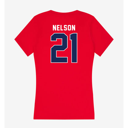 Arizona - NCAA Men's Basketball : Evan Nelson - Women's V-Neck T-Shirt-1