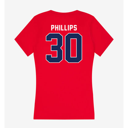 Arizona - NCAA Beach Volleyball : Kate Phillips - Women's V-Neck T-Shirt-1