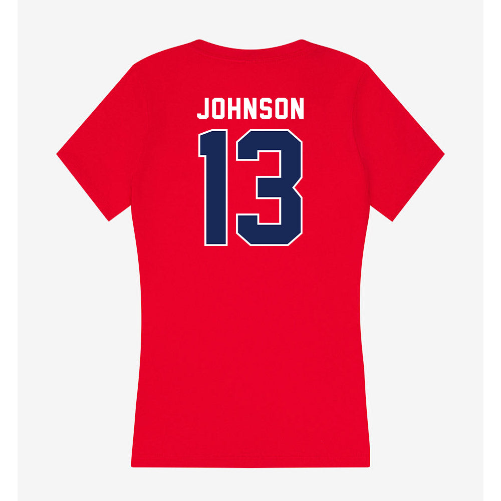 Arizona - NCAA Women's Soccer : Kyleigh Johnson - Women's V-Neck T-Shirt-1