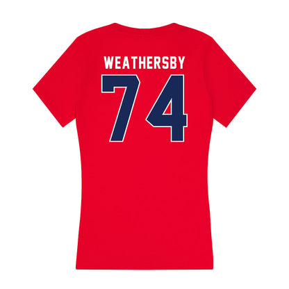 Arizona - NCAA Women's Soccer : Ella Weathersby - Women's V-Neck T-Shirt-1