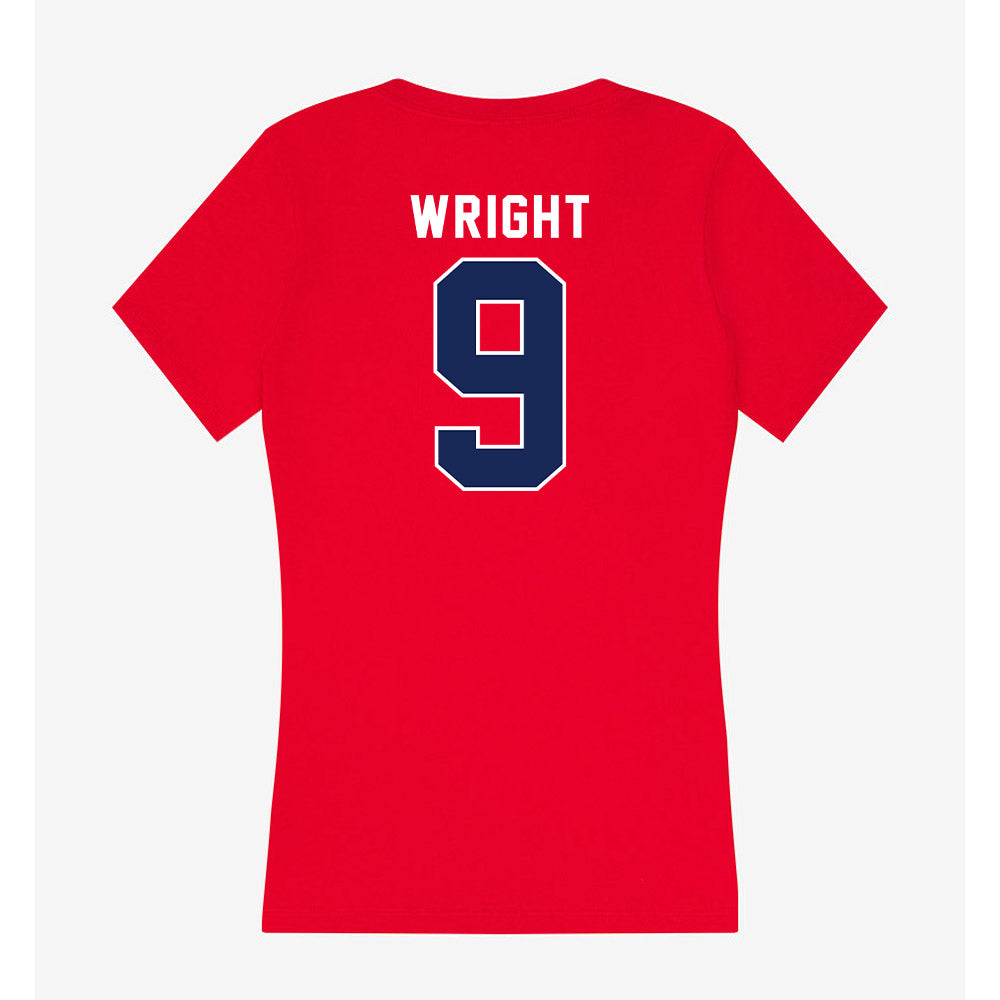 Arizona - NCAA Softball : Sarah Wright - Women's V-Neck T-Shirt-1