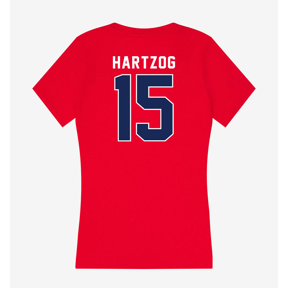 Arizona - NCAA Football : Malcolm Hartzog - Women's V-Neck T-Shirt-1