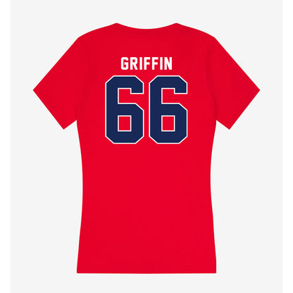 Arizona - NCAA Football : Jaxon Griffin - Women's V-Neck T-Shirt-1