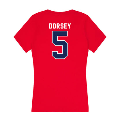 Arizona - NCAA Women's Soccer : Trinity Dorsey - Women's V-Neck T-Shirt-1