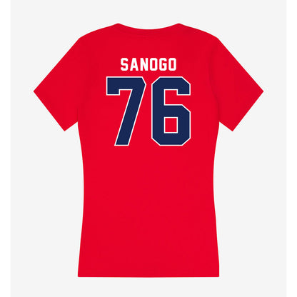Arizona - NCAA Football : Khalil Sanogo - Women's V-Neck T-Shirt-1