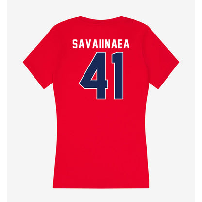 Arizona - NCAA Football : Julian Savaiinaea - Women's V-Neck T-Shirt-1
