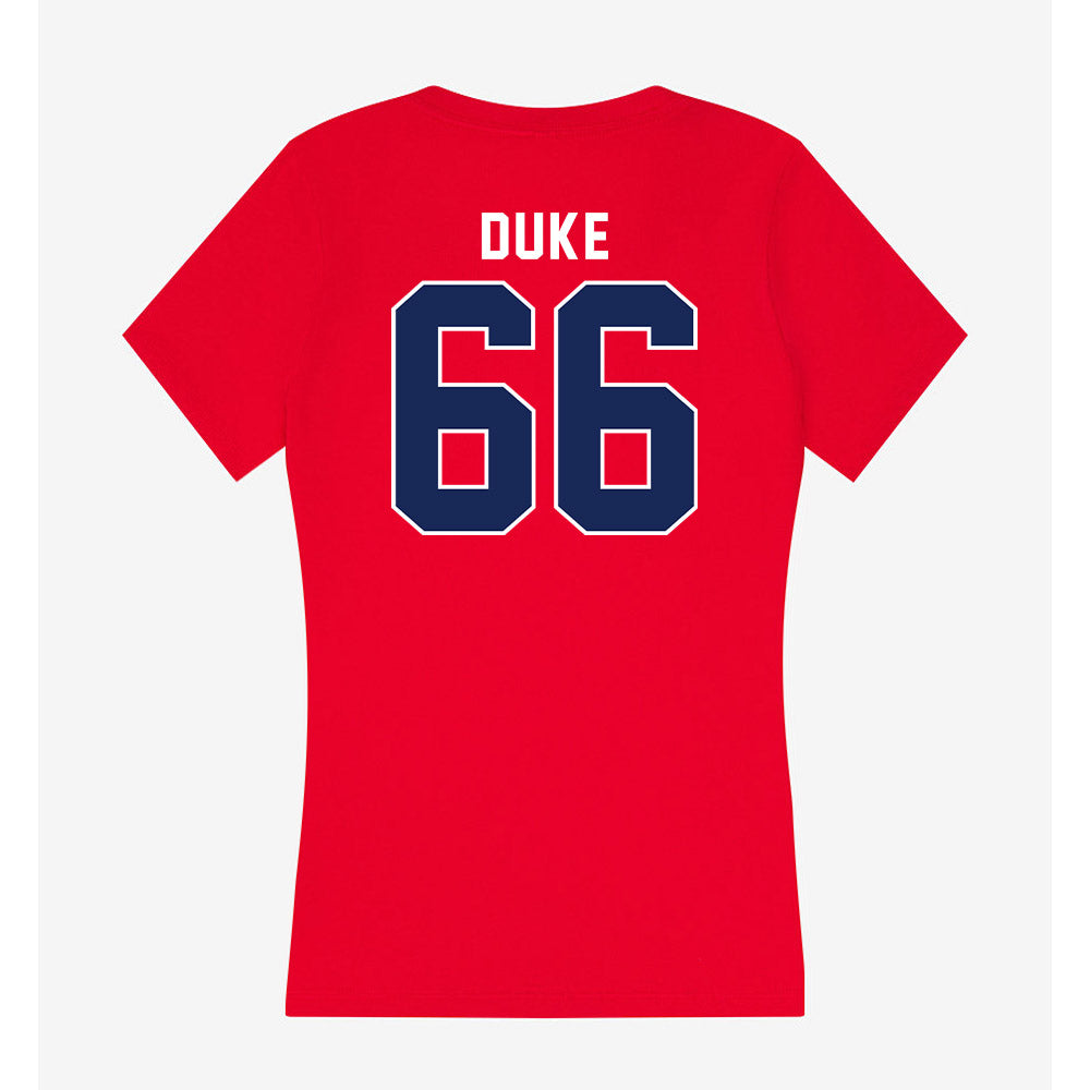 Arizona - NCAA Softball : Addison Duke - Women's V-Neck T-Shirt-1