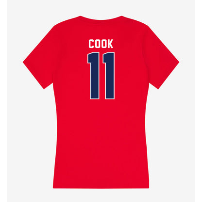 Arizona - NCAA Men's Basketball : Jackson Cook - Women's V-Neck T-Shirt-1