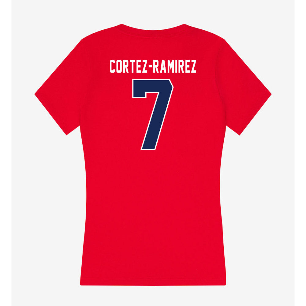 Arizona - NCAA Women's Soccer : Leilani Cortez-Ramirez - Women's V-Neck T-Shirt-1