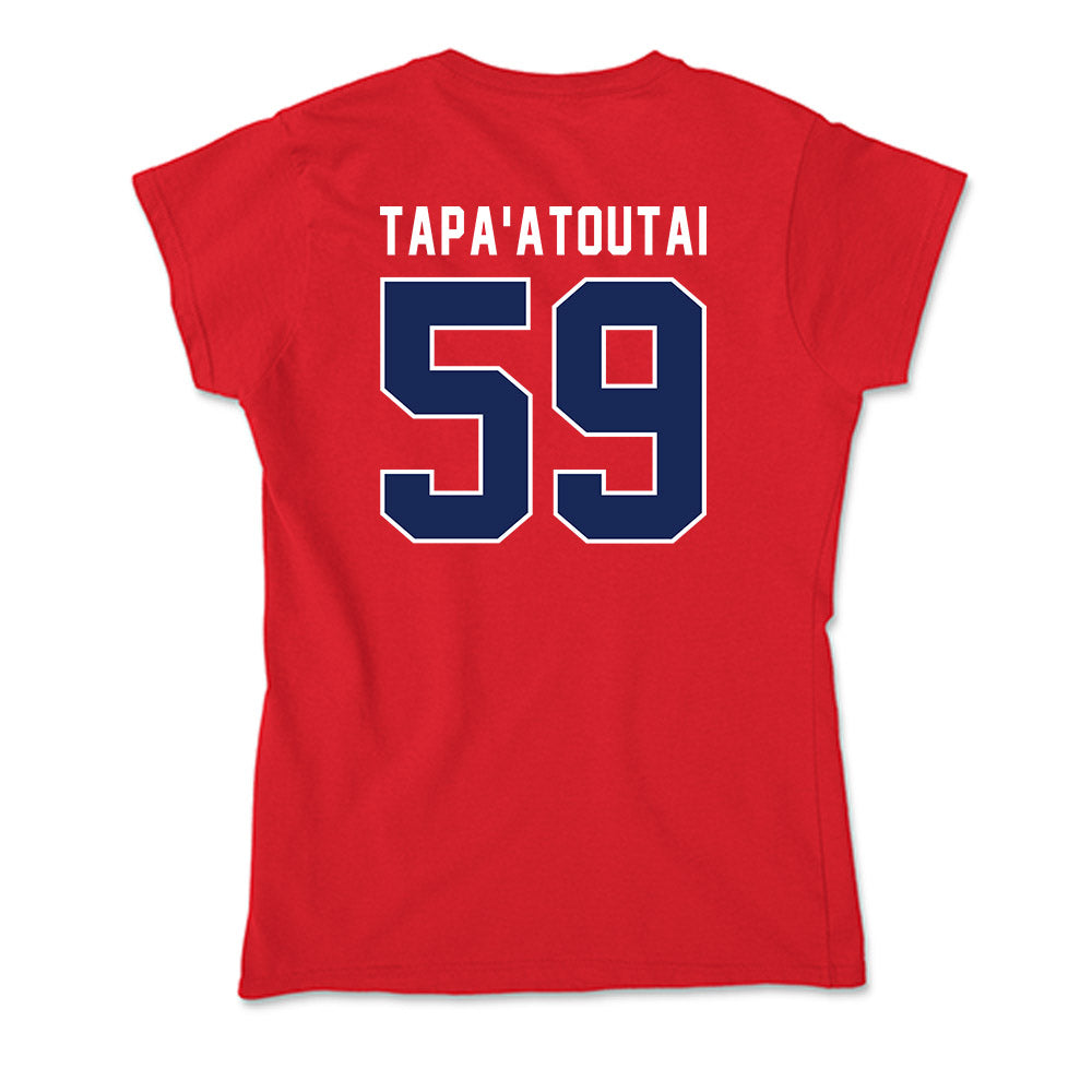 Arizona - NCAA Football : Rhino Tapa'atoutai - Soft Style Women’s T-Shirt-1