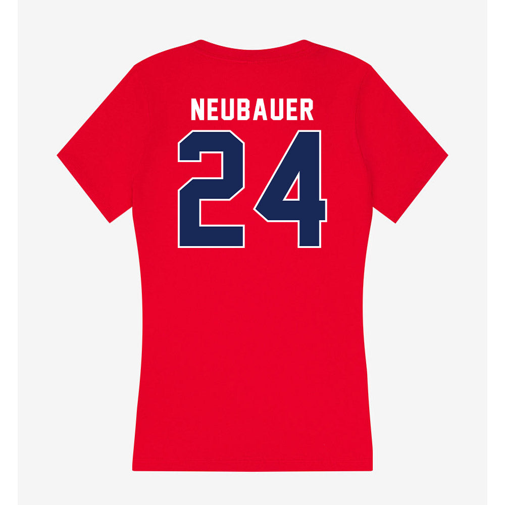 Arizona - NCAA Beach Volleyball : Ella Neubauer - Women's V-Neck T-Shirt-1