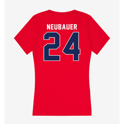 Arizona - NCAA Beach Volleyball : Ella Neubauer - Women's V-Neck T-Shirt-1