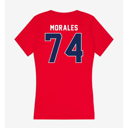 Arizona - NCAA Football : Justin Morales - Women's V-Neck T-Shirt-1