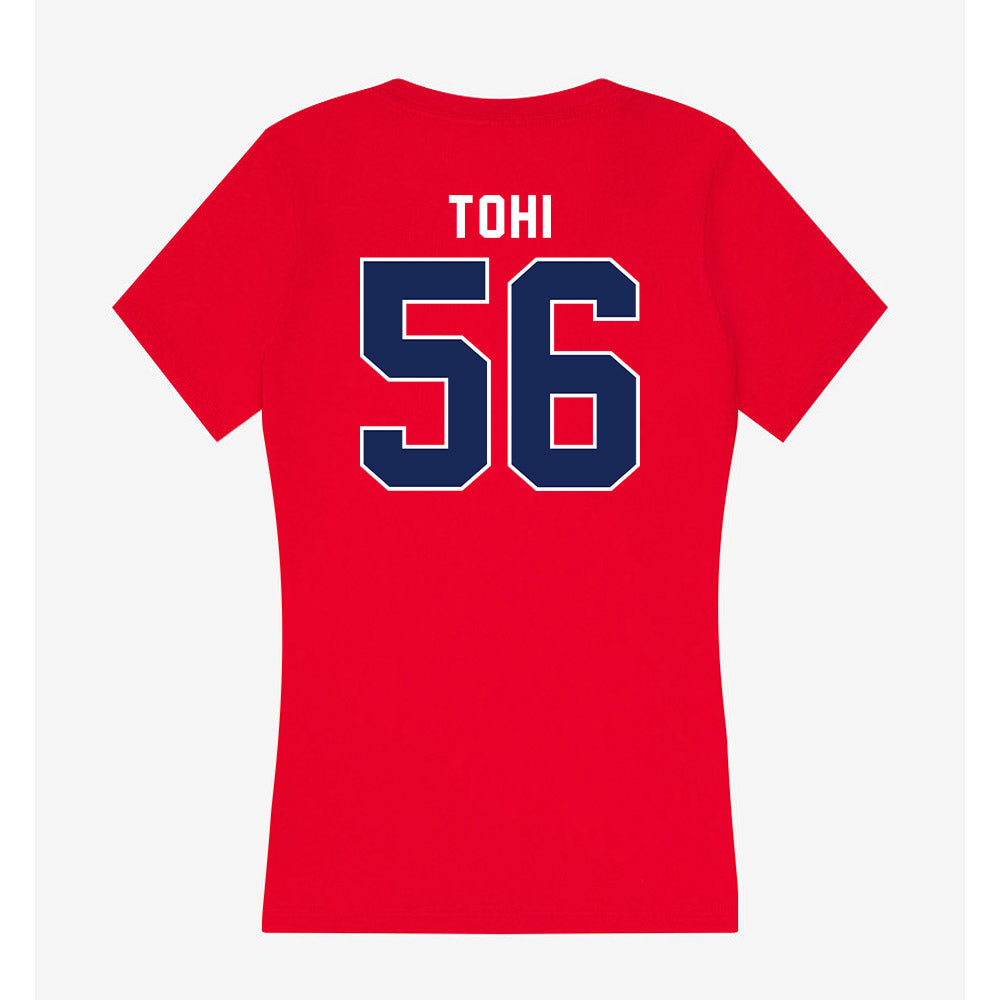Arizona - NCAA Football : Sione Tohi - Women's V-Neck T-Shirt-1