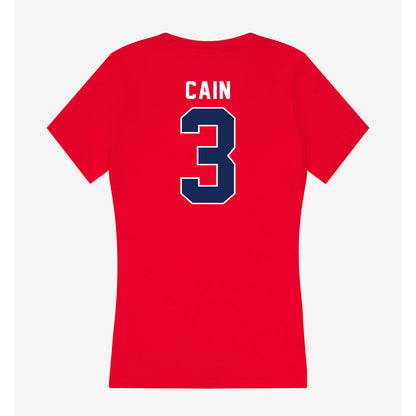 Arizona - NCAA Baseball : Andrew Cain - Women's V-Neck T-Shirt-1