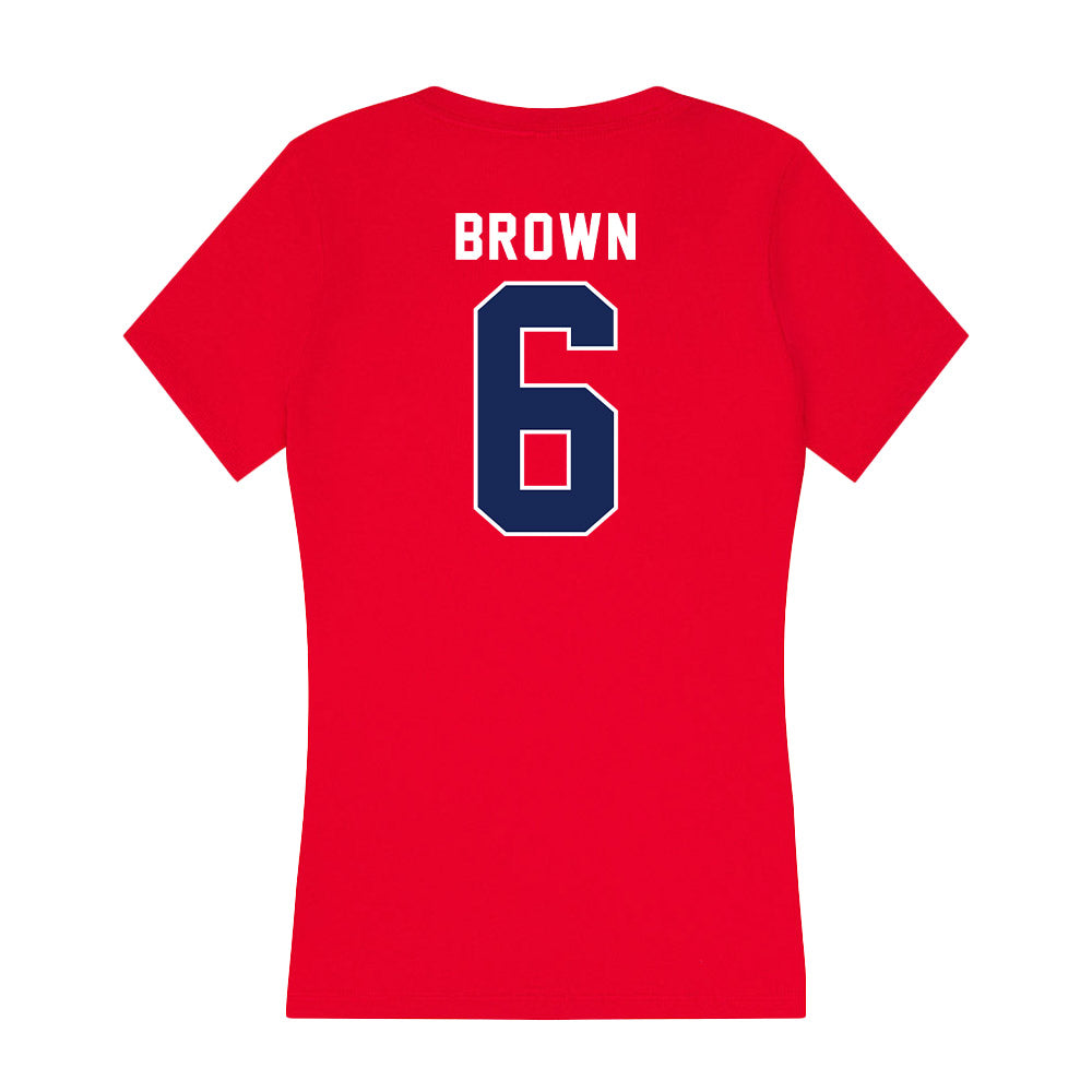 Arizona - NCAA Football : Taye Brown - Women's V-Neck T-Shirt-1