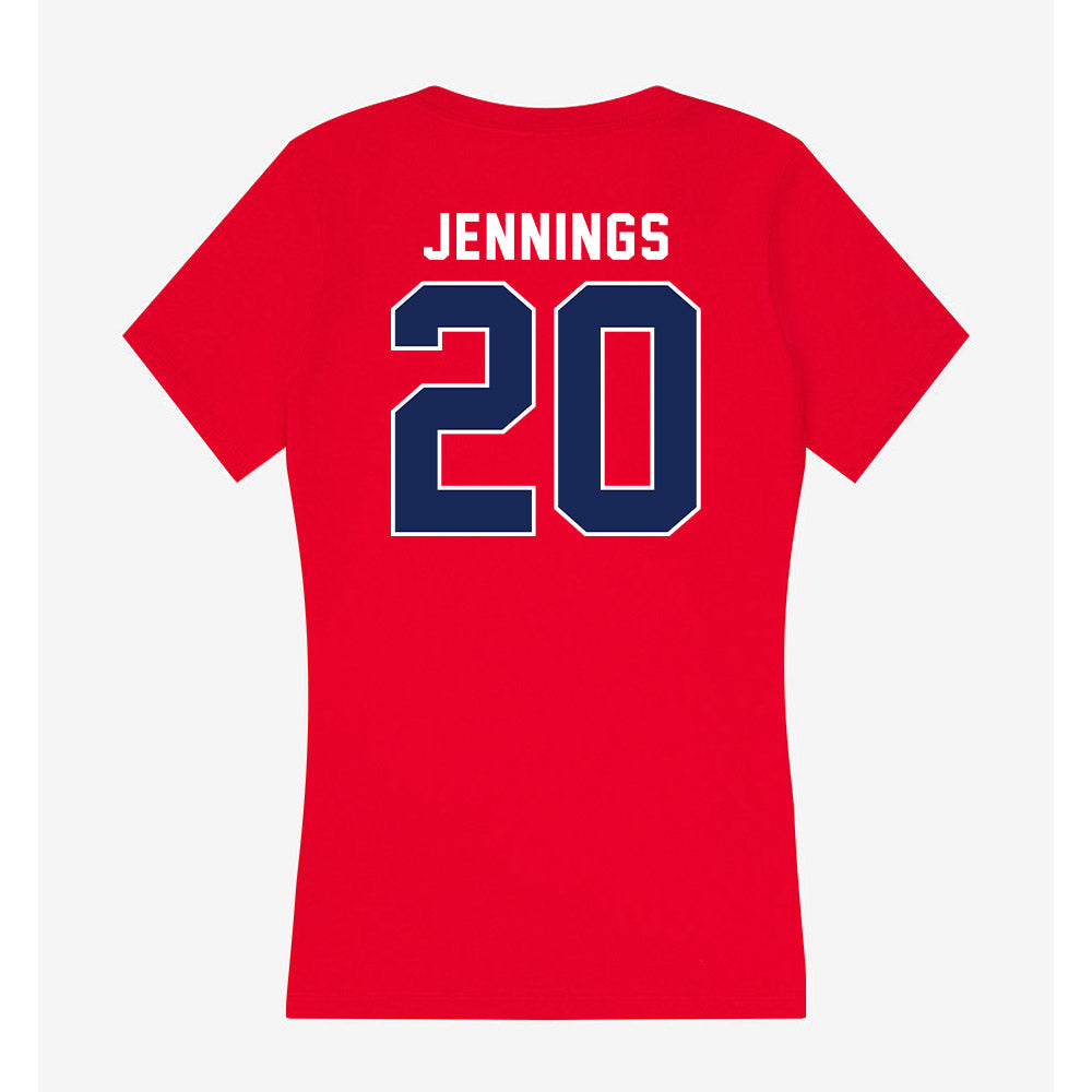 Arizona - NCAA Softball : Tele Jennings - Women's V-Neck T-Shirt-1