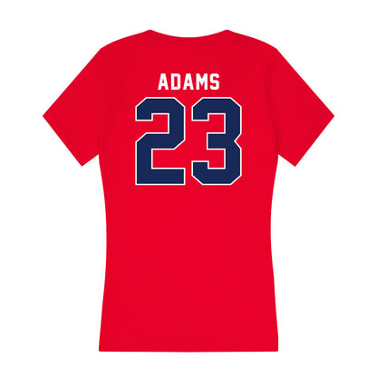 Arizona - NCAA Baseball : TJ Adams - Women's V-Neck T-Shirt-1