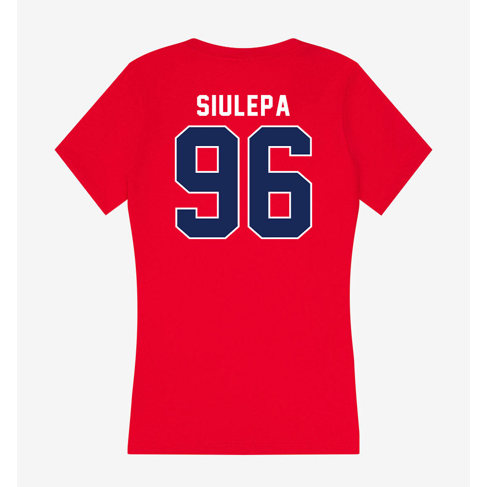 Arizona - NCAA Football : Zac Siulepa - Women's V-Neck T-Shirt-1