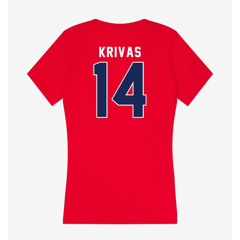 Arizona - NCAA Men's Basketball : Motiejus Krivas - Women's V-Neck T-Shirt-1