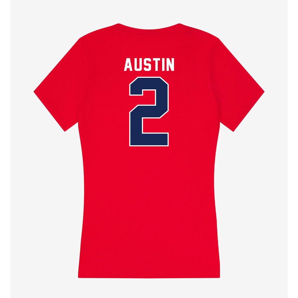 Arizona - NCAA Football : Daylen Austin - Women's V-Neck T-Shirt-1