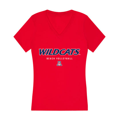 Arizona - NCAA Beach Volleyball : Katie Lambeth - Women's V-Neck T-Shirt-0