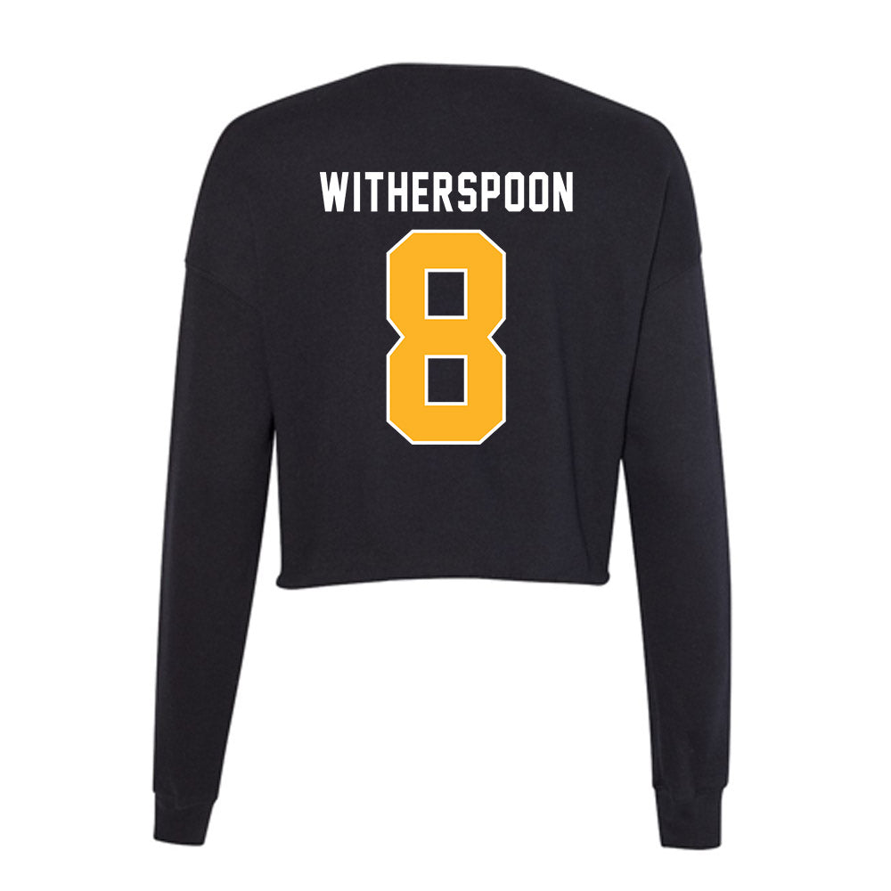 Pittsburgh - NCAA Men's Basketball : Omari Witherspoon - Women's Cropped Crew Fleece-1