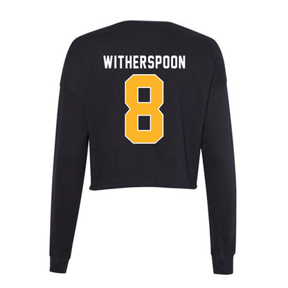 Pittsburgh - NCAA Men's Basketball : Omari Witherspoon - Women's Cropped Crew Fleece-1