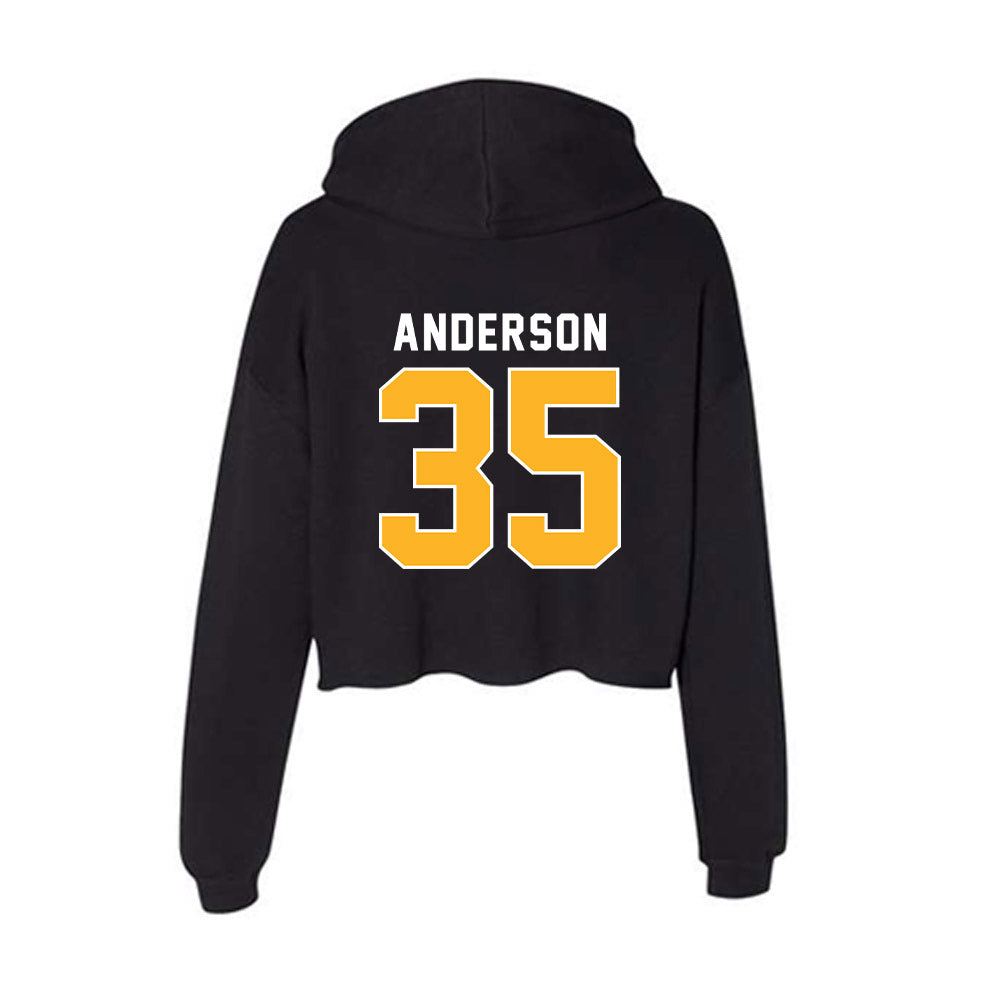 Pittsburgh - NCAA Football : JuJu Anderson - Women's Crop Fleece Hoodie-1