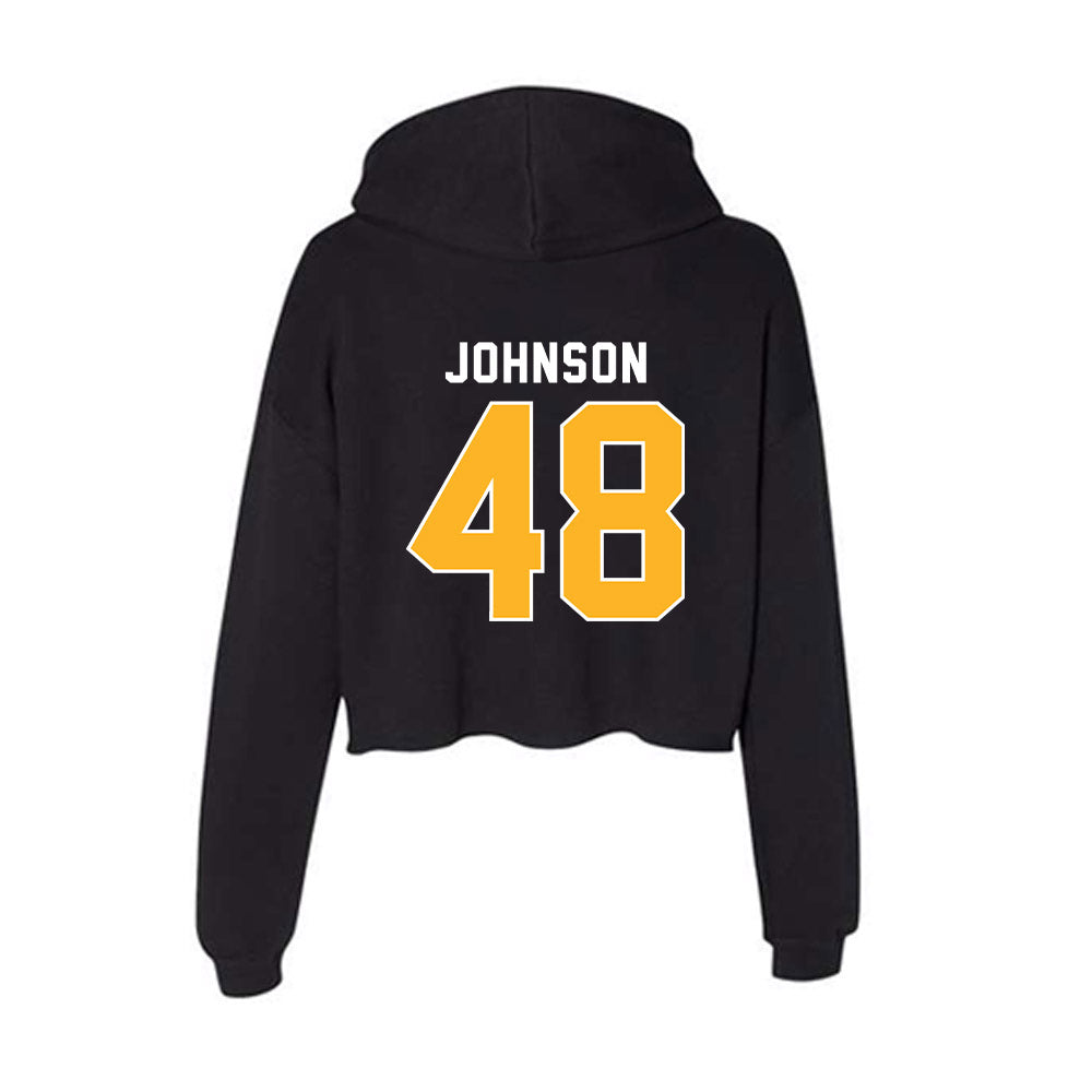 Pittsburgh - NCAA Football : Desmond Johnson - Women's Crop Fleece Hooded Sweatshirt-1