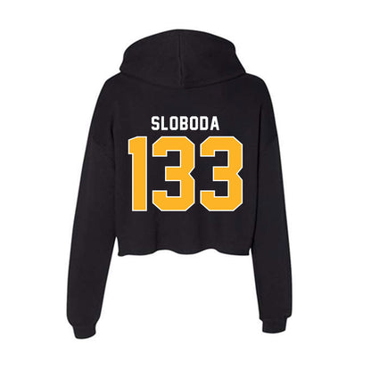 Pittsburgh - NCAA Wrestling : Santino Sloboda - Women's Crop Fleece Hoodie-1