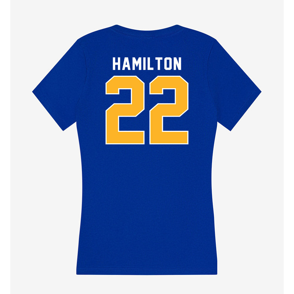 Pittsburgh - NCAA Football : Bryan Hamilton - Women's V-Neck T-Shirt-1