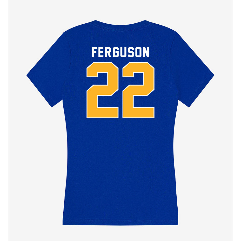 Pittsburgh - NCAA Football : Zion Ferguson - Women's V-Neck T-Shirt-1