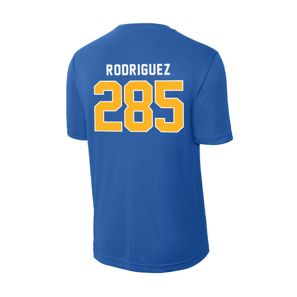 Pittsburgh - NCAA Wrestling : Caleb Rodriguez - Activewear T-Shirt-1