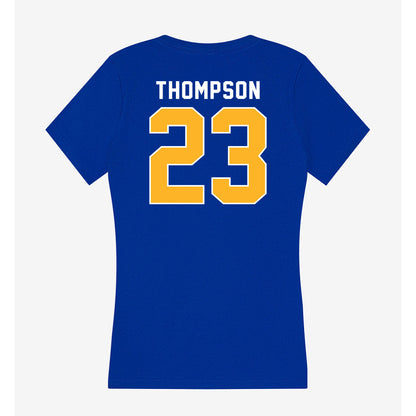 Pittsburgh - NCAA Football : Kanye Thompson - Women's V-Neck T-Shirt-1