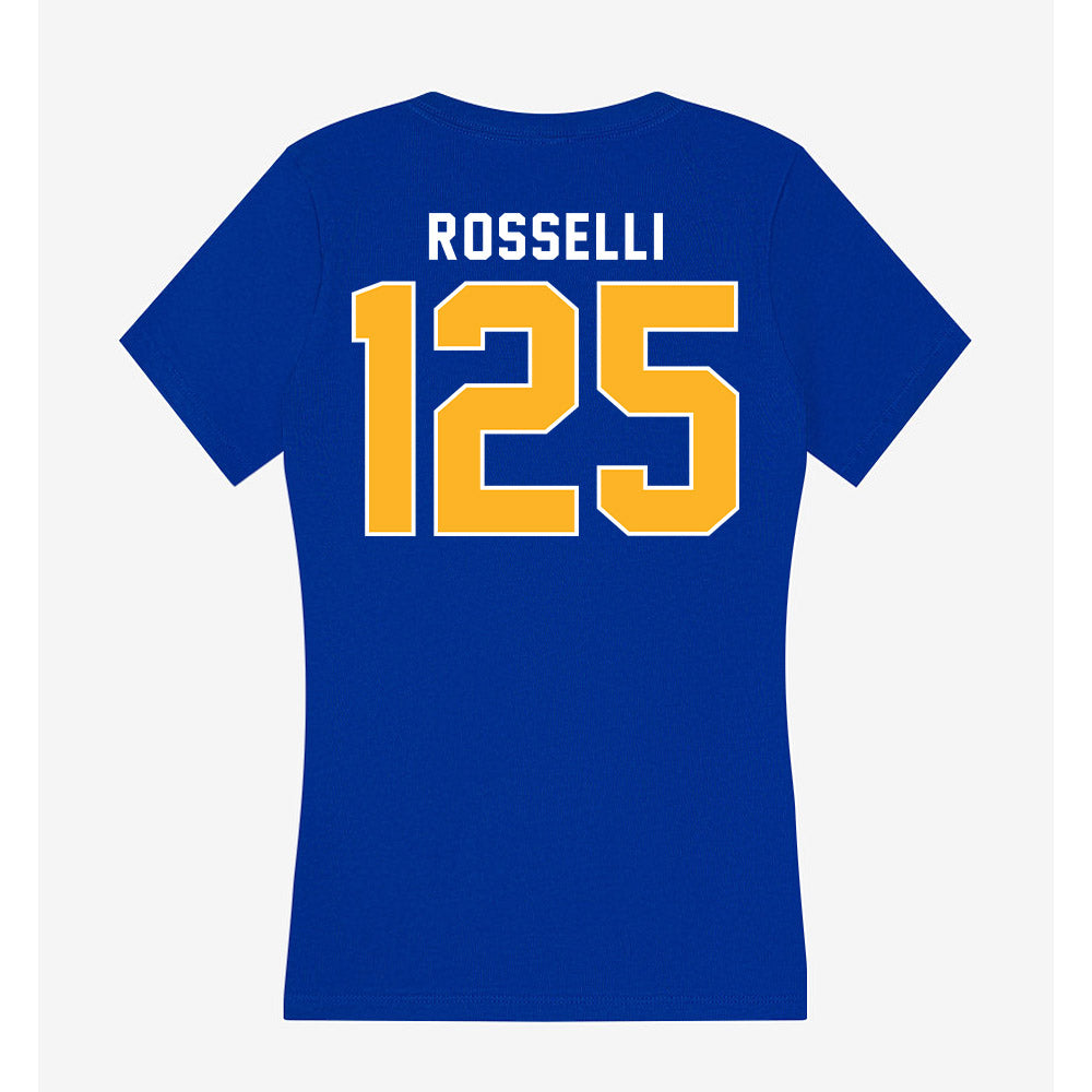 Pittsburgh - NCAA Wrestling : Jaxson Rosselli - Women's V-Neck T-Shirt-1