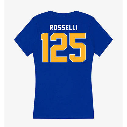 Pittsburgh - NCAA Wrestling : Jaxson Rosselli - Women's V-Neck T-Shirt-1