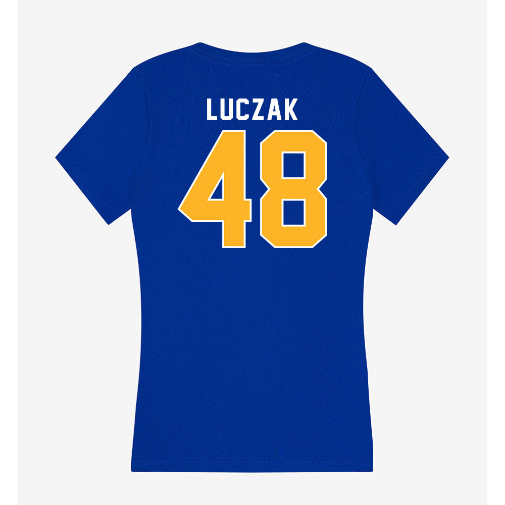 Pittsburgh - NCAA Baseball : Andrew Luczak - Women's V-Neck T-Shirt-1