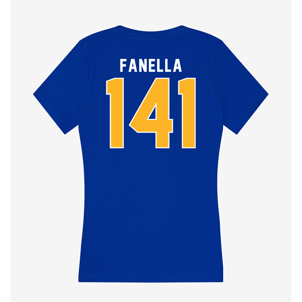 Pittsburgh - NCAA Wrestling : Nico Fanella - Women's V-Neck T-Shirt-1